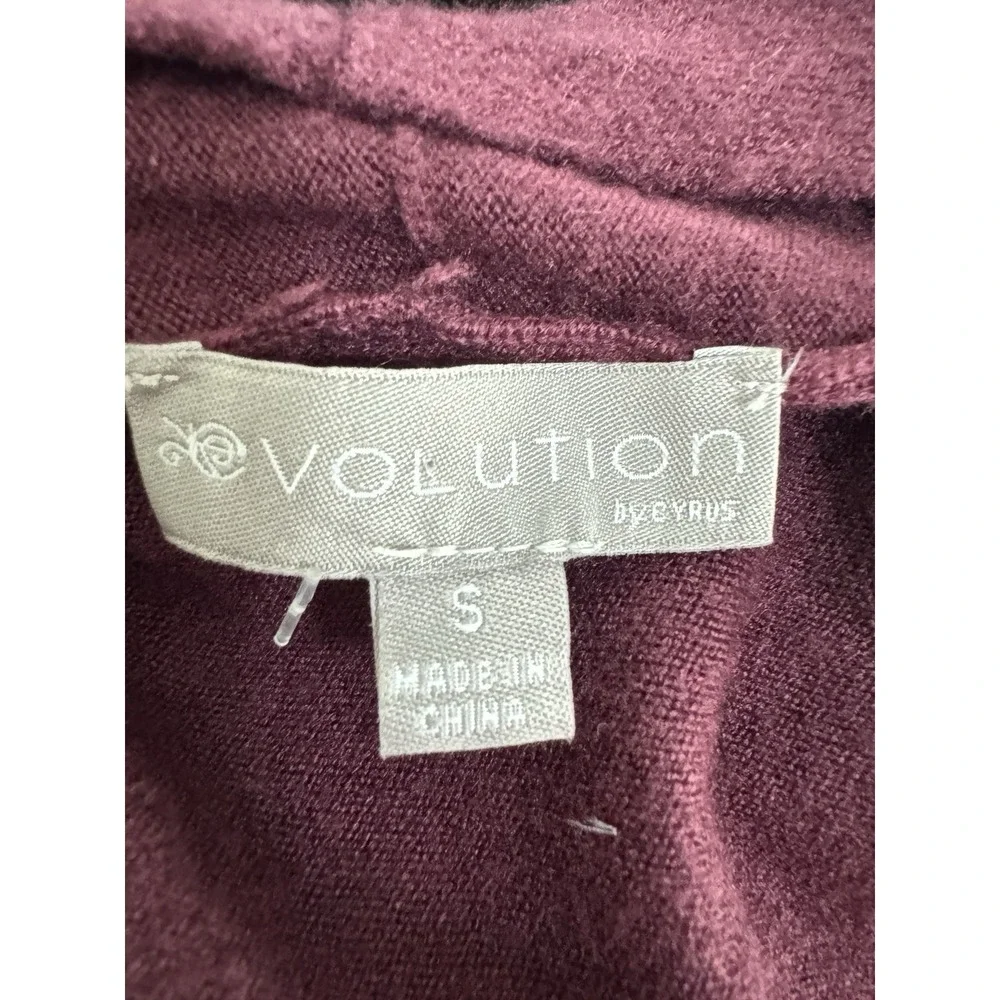 Evolution By Cyrus Open Front Cardigan 3/4 Medium Sleeves Accent Buttons‎ Women